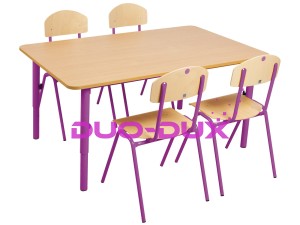 Stolik przedszkolny regulowany 40-59 cm. Nv - liliowy