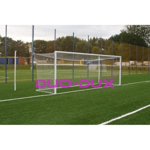 Bramka do piłki nożnej 7,32x2,44m aluminiowa z odciągami siatki do tulei