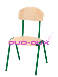Krzesło NUMI wys. 38 cm, zielone z plastikowymi ślizgaczami