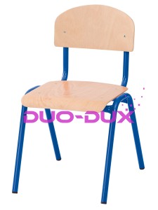 Krzesło NUMI wys. 26 cm, niebieskie z plastikowymi ślizgaczami