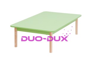 Stół niski kolorowy prostokąt, zielony pastel