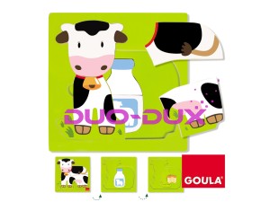 Puzzle wielowarstwowe "Krowa"