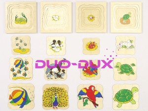 Papuga - puzzle czterowarstwowe