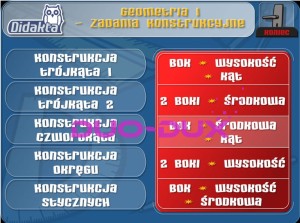 Geometria 1 - zadania konstrukcyjne. Program multimedialny