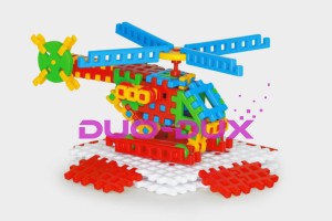 Klocki wafle helikopter 94 el. 