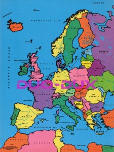 Mapa polityczna Europy-dywanik