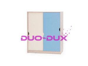 Szafka Feria z przesuwnymi drzwiami duża, wanilia-niebieski pastel