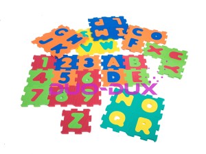 Puzzle podłogowe litery i cyfry