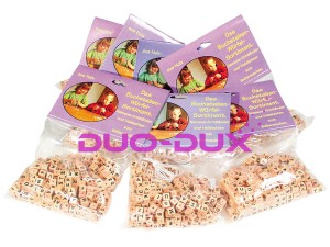 Drewniane koraliki z literkami 300 szt.