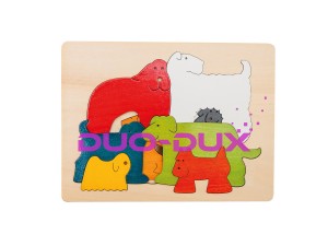 Psia rodzinka - puzzle dwuwarstwowe
