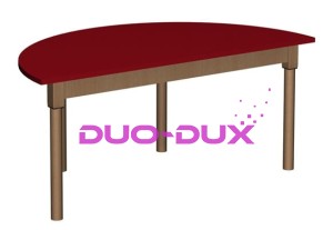Stolik półokrągły 1200x600 nogi drewniane DINO
