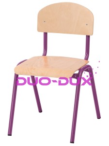 Krzesło NUMI wys. 31 cm, fioletowe z plastikowymi ślizgaczami