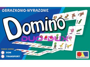 Domino obrazkowo-wyrazowe. Dom i transport