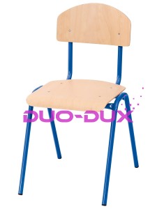 Krzesło NUMI wys. 35 cm, niebieskie z plastikowymi ślizgaczami