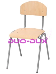 Krzesło NUMI wys. 35 cm, aluminiowe z plastikowymi ślizgaczami