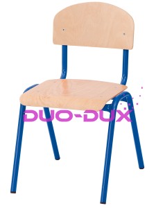 Krzesło NUMI wys. 31 cm, niebieskie z plastikowymi ślizgaczami