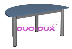 Stolik półokrągły 1200x600 noga metalowa fi 60 BINGO