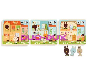 Puzzle trójwarstwowe " Królik"