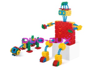 Klocki wafle świat robotów 258 el. w kartonie