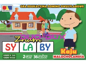 Domino dwusylabowe "Znam sylaby", cz. 9 i 10.Zestaw Kaju