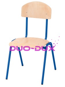 Krzesło NUMI wys. 38 cm, niebieskie z plastikowymi ślizgaczami