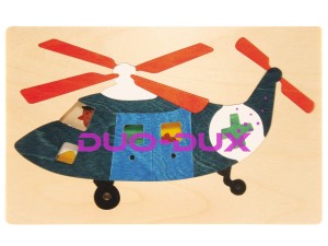 Helikopter ratunkowy - puzzle dwuwarstwowe