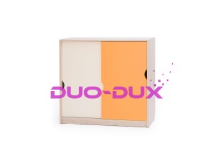 Szafka Feria z przesuwnymi drzwiami  średnia, wanilia-orange