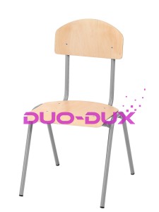 Krzesło NUMI wys. 38 cm, aluminiowe z plastikowymi ślizgaczami