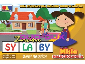Domino dwusylabowe "Znam sylaby", cz. 7 i 8.Zestaw Misia